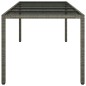 vidaXL Gartentisch Grau 250x100x75 cm Hartglas und Poly Rattan vidaXL Gartentisch Grau 250x100x75 cm Hartglas und Poly Rattan