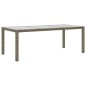 vidaXL Gartentisch Grau 190x90x75 cm Hartglas und Poly Rattan vidaXL Gartentisch Grau 190x90x75 cm Hartglas und Poly Rattan