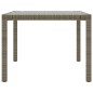 vidaXL Gartentisch Grau 190x90x75 cm Hartglas und Poly Rattan vidaXL Gartentisch Grau 190x90x75 cm Hartglas und Poly Rattan