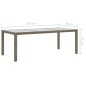 vidaXL Gartentisch Grau 190x90x75 cm Hartglas und Poly Rattan vidaXL Gartentisch Grau 190x90x75 cm Hartglas und Poly Rattan