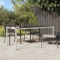 vidaXL Gartentisch Weiß 190x90x75 cm Hartglas und Poly Rattan vidaXL Gartentisch Weiß 190x90x75 cm Hartglas und Poly Rattan