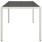 vidaXL Gartentisch Weiß 190x90x75 cm Hartglas und Poly Rattan vidaXL Gartentisch Weiß 190x90x75 cm Hartglas und Poly Rattan