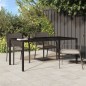 vidaXL Gartentisch Braun 190x90x75 cm Gehärtetes Glas und Poly Rattan vidaXL Gartentisch Braun 190x90x75 cm Gehärtetes Glas und Poly Rattan
