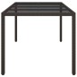 vidaXL Gartentisch Braun 190x90x75 cm Gehärtetes Glas und Poly Rattan vidaXL Gartentisch Braun 190x90x75 cm Gehärtetes Glas und Poly Rattan
