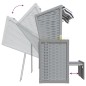 vidaXL Strandkorb mit Kissen Poly Rattan und Massivholz Blau & Weiß vidaXL Strandkorb mit Kissen Poly Rattan und Massivholz Blau & Weiß