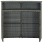 vidaXL Garten-Bartisch Grau 120x55x110 cm Poly Rattan vidaXL Garten-Bartisch Grau 120x55x110 cm Poly Rattan