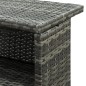 vidaXL Garten-Bartisch Grau 120x55x110 cm Poly Rattan vidaXL Garten-Bartisch Grau 120x55x110 cm Poly Rattan