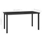 vidaXL Garten-Esstisch Schwarz 140x70x73 cm Poly Rattan vidaXL Garten-Esstisch Schwarz 140x70x73 cm Poly Rattan