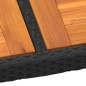 vidaXL Gartentisch 200x150x75 cm Akazienholz und Poly Rattan Schwarz vidaXL Gartentisch 200x150x75 cm Akazienholz und Poly Rattan Schwarz