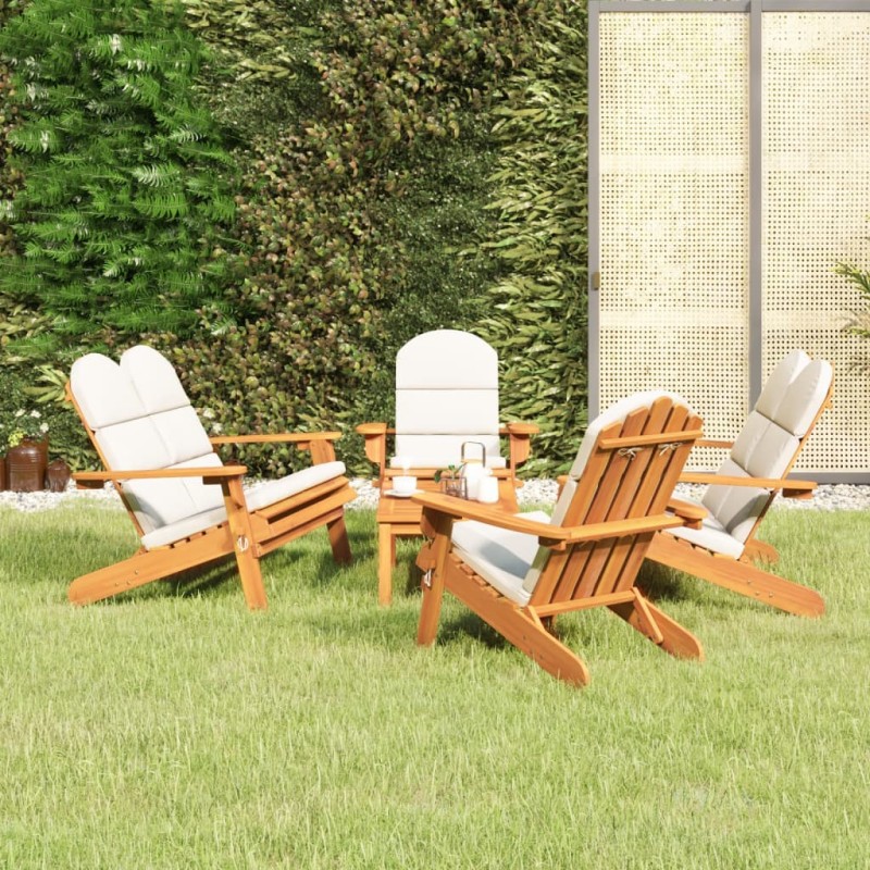 vidaXL 5-tlg. Garten-Lounge-Set Adirondack Massivholz Akazie vidaXL 5-tlg. Garten-Lounge-Set Adirondack Massivholz Akazie