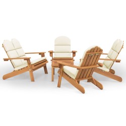 vidaXL 5-tlg. Garten-Lounge-Set Adirondack Massivholz Akazie