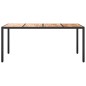 vidaXL Gartentisch 190x90x75 cm Poly Rattan und Akazienholz Schwarz vidaXL Gartentisch 190x90x75 cm Poly Rattan und Akazienholz Schwarz