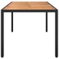 vidaXL Gartentisch 190x90x75 cm Poly Rattan und Akazienholz Schwarz vidaXL Gartentisch 190x90x75 cm Poly Rattan und Akazienholz Schwarz