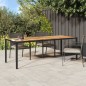 vidaXL Gartentisch Schwarz 250x100x75 cm Poly Rattan vidaXL Gartentisch Schwarz 250x100x75 cm Poly Rattan