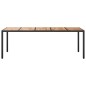 vidaXL Gartentisch Schwarz 250x100x75 cm Poly Rattan vidaXL Gartentisch Schwarz 250x100x75 cm Poly Rattan