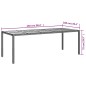 vidaXL Gartentisch Schwarz 250x100x75 cm Poly Rattan vidaXL Gartentisch Schwarz 250x100x75 cm Poly Rattan