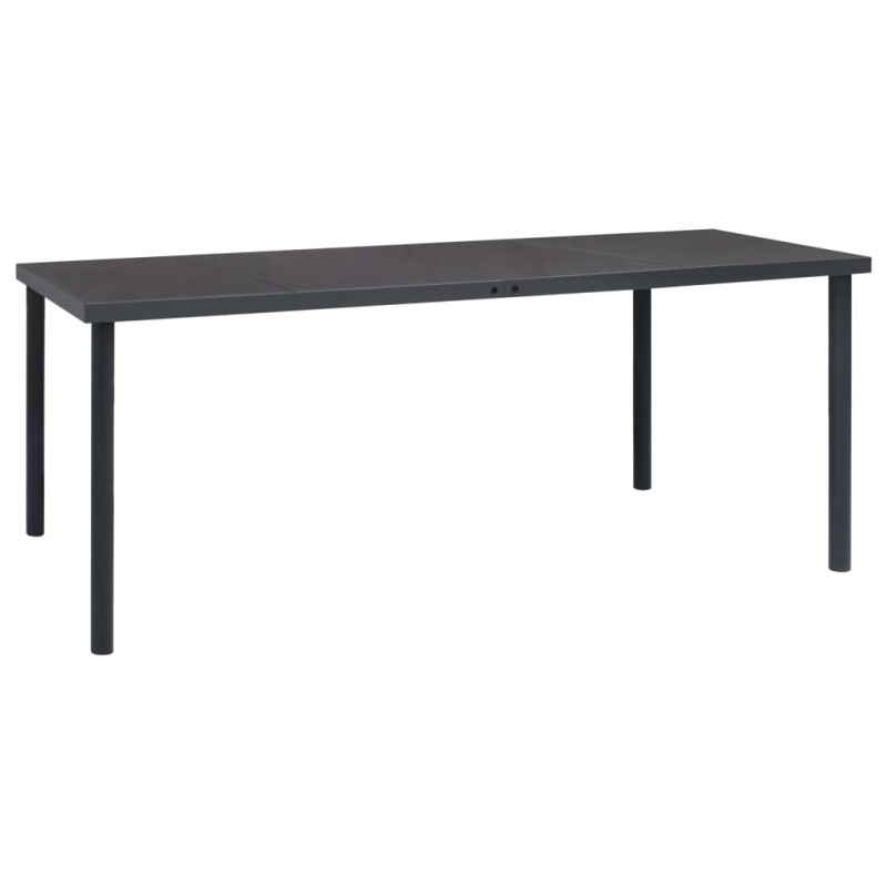 vidaXL Outdoor-Esstisch Anthrazit 190x90x74 cm Stahl vidaXL Outdoor-Esstisch Anthrazit 190x90x74 cm Stahl