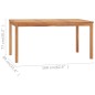 vidaXL Garten-Esstisch 160x80x77 cm Massivholz Teak vidaXL Garten-Esstisch 160x80x77 cm Massivholz Teak