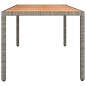 vidaXL Gartentisch mit Holzplatte Grau Poly Rattan & Massivholz Akazie vidaXL Gartentisch mit Holzplatte Grau Poly Rattan & Massivholz Akazie