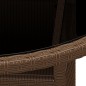 vidaXL Gartentisch Ø80x75 cm Hartglas und Poly Rattan Braun vidaXL Gartentisch Ø80x75 cm Hartglas und Poly Rattan Braun