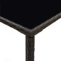vidaXL Garten-Bartisch Braun 70x70x110 cm Poly Rattan und Glas vidaXL Garten-Bartisch Braun 70x70x110 cm Poly Rattan und Glas