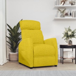 vidaXL Relaxsessel Elektrisch Hellgelb Stoff