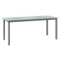 vidaXL Gartentisch Hellgrau 190x90x74 cm Aluminium und Glas vidaXL Gartentisch Hellgrau 190x90x74 cm Aluminium und Glas