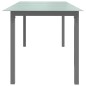 vidaXL Gartentisch Hellgrau 190x90x74 cm Aluminium und Glas vidaXL Gartentisch Hellgrau 190x90x74 cm Aluminium und Glas