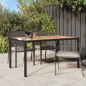 vidaXL Gartentisch 150x90x75 cm Poly Rattan und Akazienholz Schwarz vidaXL Gartentisch 150x90x75 cm Poly Rattan und Akazienholz Schwarz