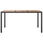vidaXL Gartentisch 150x90x75 cm Poly Rattan und Akazienholz Schwarz vidaXL Gartentisch 150x90x75 cm Poly Rattan und Akazienholz Schwarz