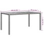 vidaXL Gartentisch 150x90x75 cm Poly Rattan und Akazienholz Schwarz vidaXL Gartentisch 150x90x75 cm Poly Rattan und Akazienholz Schwarz