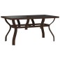 vidaXL Gartentisch Braun und Schwarz 140x70x70 cm Stahl und Glas vidaXL Gartentisch Braun und Schwarz 140x70x70 cm Stahl und Glas