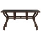 vidaXL Gartentisch Braun und Schwarz 140x70x70 cm Stahl und Glas vidaXL Gartentisch Braun und Schwarz 140x70x70 cm Stahl und Glas