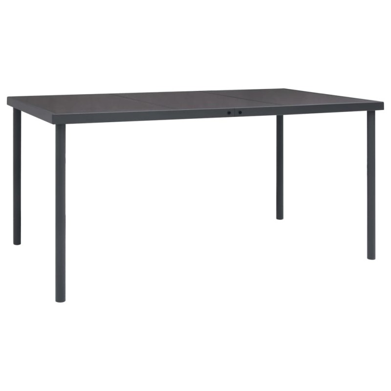 vidaXL Outdoor-Esstisch Anthrazit 150x90x74 cm Stahl vidaXL Outdoor-Esstisch Anthrazit 150x90x74 cm Stahl
