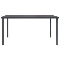 vidaXL Outdoor-Esstisch Anthrazit 150x90x74 cm Stahl