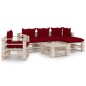vidaXL 6-tlg. Garten-Lounge-Set aus Paletten mit Kissen Kiefernholz vidaXL 6-tlg. Garten-Lounge-Set aus Paletten mit Kissen Kiefernholz