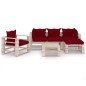 vidaXL 6-tlg. Garten-Lounge-Set aus Paletten mit Kissen Kiefernholz vidaXL 6-tlg. Garten-Lounge-Set aus Paletten mit Kissen Kiefernholz
