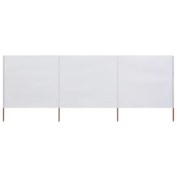 vidaXL 3-teiliges Windschutzgewebe 400 x 160 cm Sandweiß