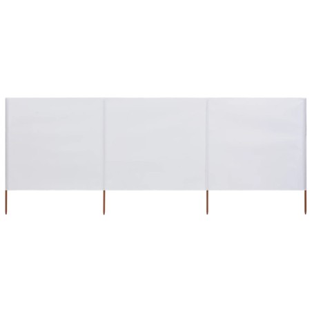 vidaXL 3-teiliges Windschutzgewebe 400 x 160 cm Sandweiß