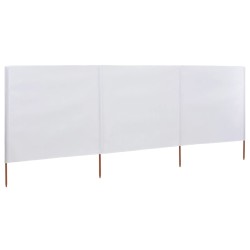 vidaXL 3-teiliges Windschutzgewebe 400 x 160 cm Sandweiß