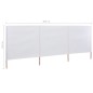 vidaXL 3-teiliges Windschutzgewebe 400 x 160 cm Sandweiß vidaXL 3-teiliges Windschutzgewebe 400 x 160 cm Sandweiß