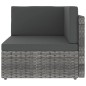 vidaXL 8-tlg. Garten-Lounge-Set mit Kissen Grau Poly Rattan vidaXL 8-tlg. Garten-Lounge-Set mit Kissen Grau Poly Rattan