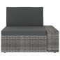 vidaXL 8-tlg. Garten-Lounge-Set mit Kissen Grau Poly Rattan vidaXL 8-tlg. Garten-Lounge-Set mit Kissen Grau Poly Rattan