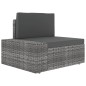 vidaXL 8-tlg. Garten-Lounge-Set mit Kissen Grau Poly Rattan vidaXL 8-tlg. Garten-Lounge-Set mit Kissen Grau Poly Rattan