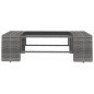 vidaXL 8-tlg. Garten-Lounge-Set mit Kissen Grau Poly Rattan vidaXL 8-tlg. Garten-Lounge-Set mit Kissen Grau Poly Rattan