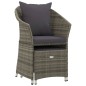 vidaXL 2-tlg. Garten-Lounge-Set mit Kissen Grau Poly Rattan vidaXL 2-tlg. Garten-Lounge-Set mit Kissen Grau Poly Rattan
