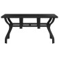 vidaXL Gartentisch Schwarz 140x70x70 cm Stahl und Glas vidaXL Gartentisch Schwarz 140x70x70 cm Stahl und Glas