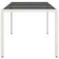 vidaXL Gartentisch 150x90x75 cm Gehärtetes Glas Poly Rattan Weiß vidaXL Gartentisch 150x90x75 cm Gehärtetes Glas Poly Rattan Weiß