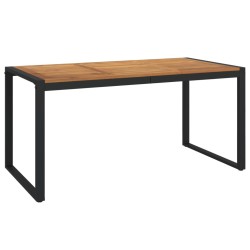 vidaXL Gartentisch mit Beinen in U-Form 160x80x75 cm Massivholz Akazie