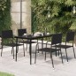 vidaXL Garten-Esstisch Schwarz 140x70x74 cm Stahl und Glas vidaXL Garten-Esstisch Schwarz 140x70x74 cm Stahl und Glas